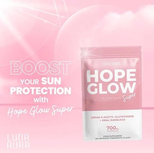 Luna Aura Hope Glow Super Glutathione Capsules 60 Caps